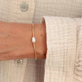 Gold & Silver Pearl Elastic Bracelet | Gold + Silver