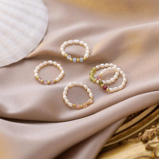Elastic Pearl Ring | various colours