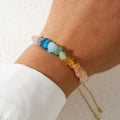 Chakra Beaded Multicoloured Slider Bracelet
