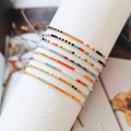 Miyuki Bead Slider Bracelet | Multi + White
