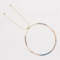 Miyuki Bead Slider Bracelet | Multi + White