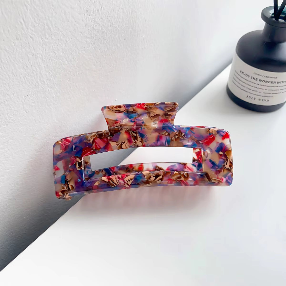 Large Square Multi Hair Claw | Various Colours
