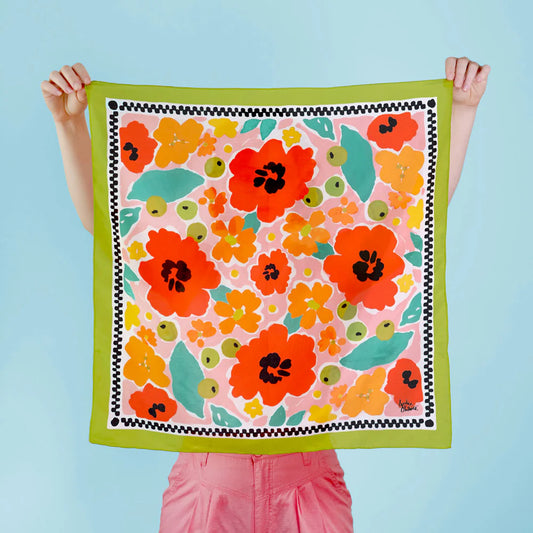 Silk Cotton Scarf | TROPICAL GARDEN