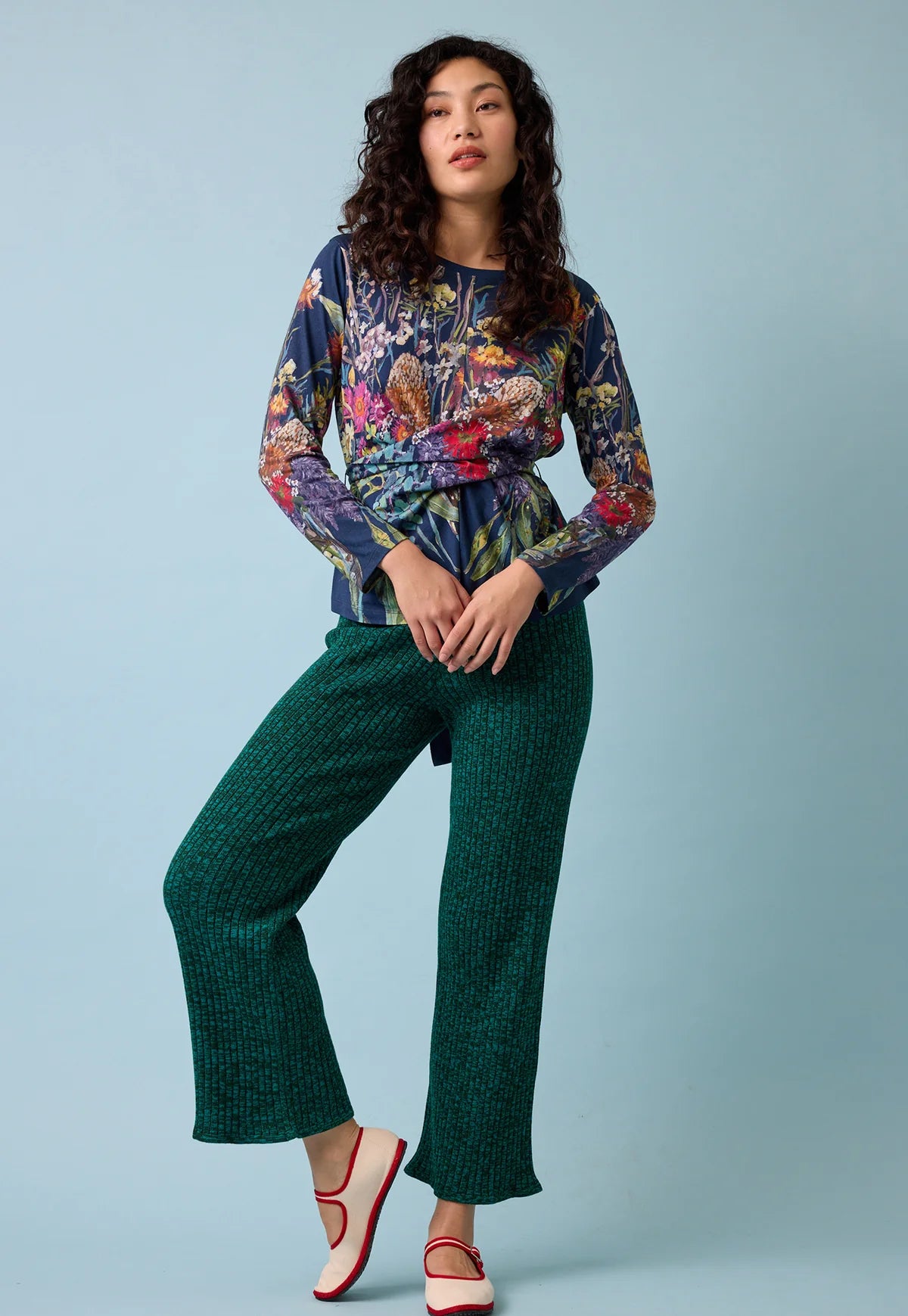 Naho Rib Pants | Jade