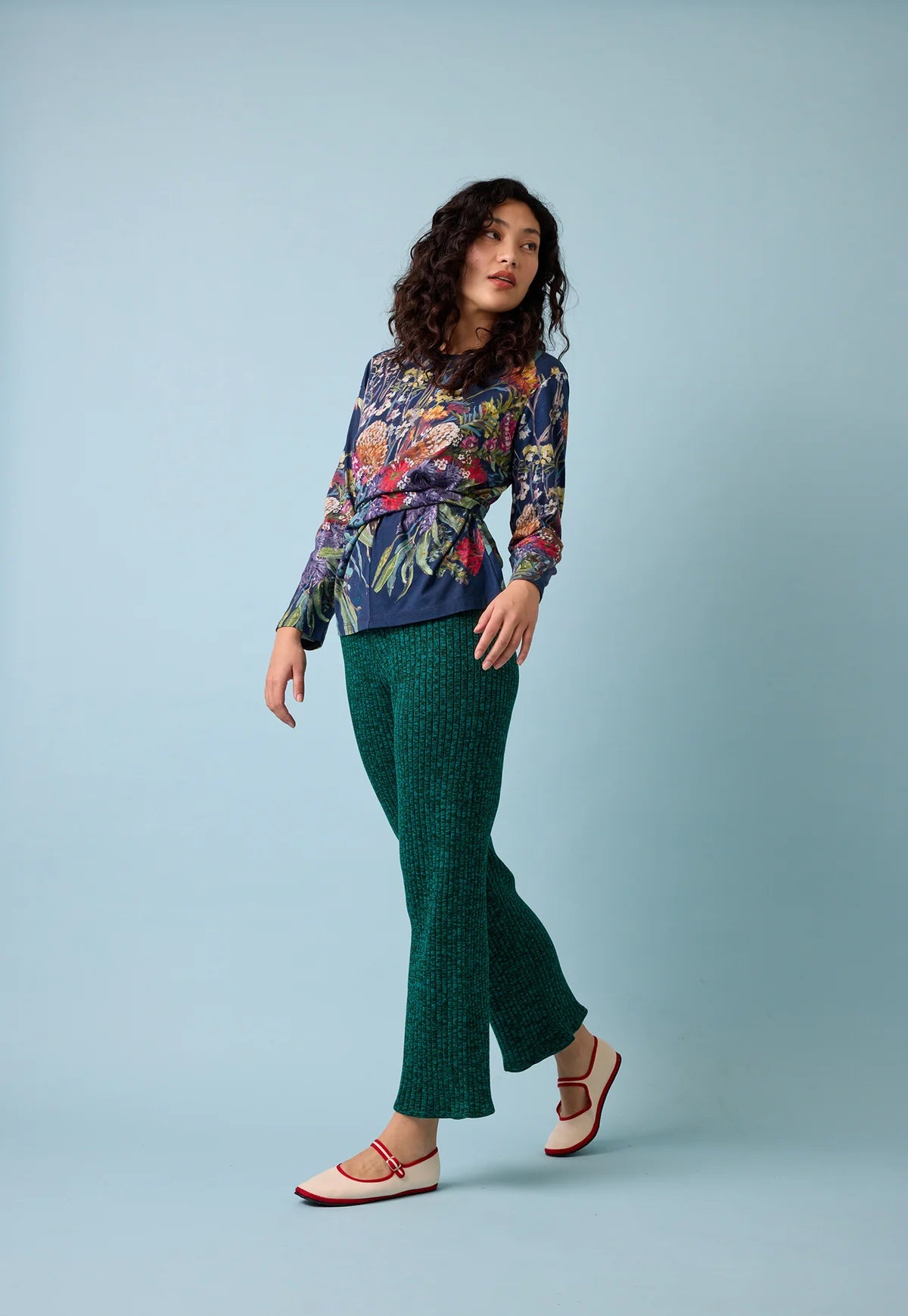 Naho Rib Pants | Jade