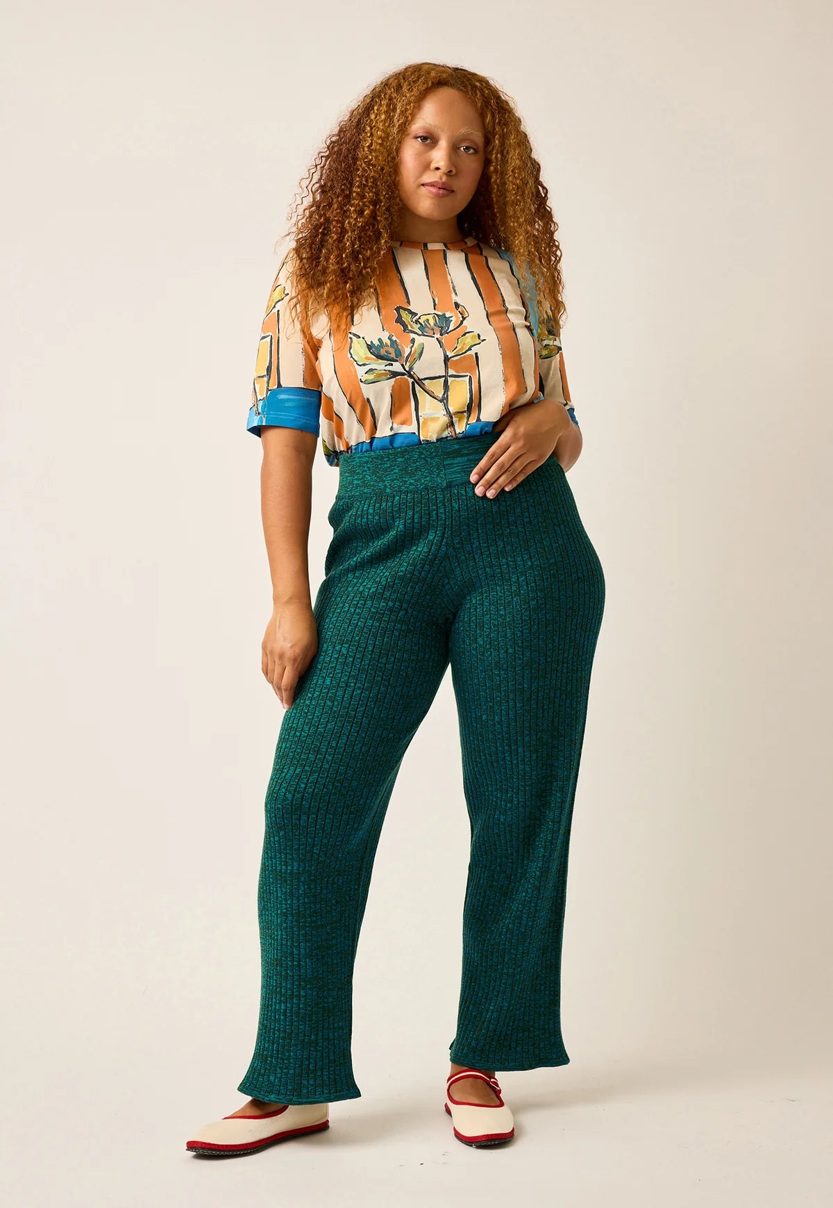 Naho Rib Pants | Jade