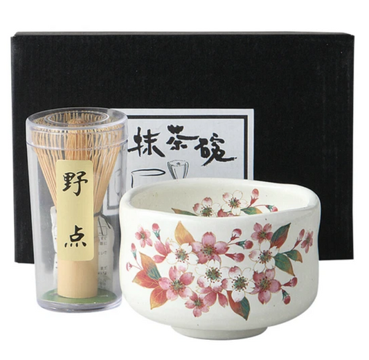 Matcha Cup & Whisk Set | Various Colours