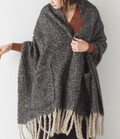 Thick Fringe Scarf with Pockets | Various Colours1