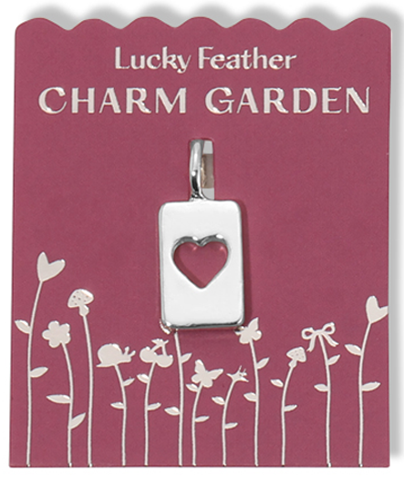 Cut Out Heart Charm | Silver - Charm Garden