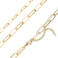 Paperclip Chain Necklace | Gold