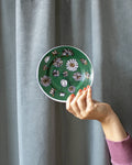 That Bouquet of Flowers | Green Porcelain Plate