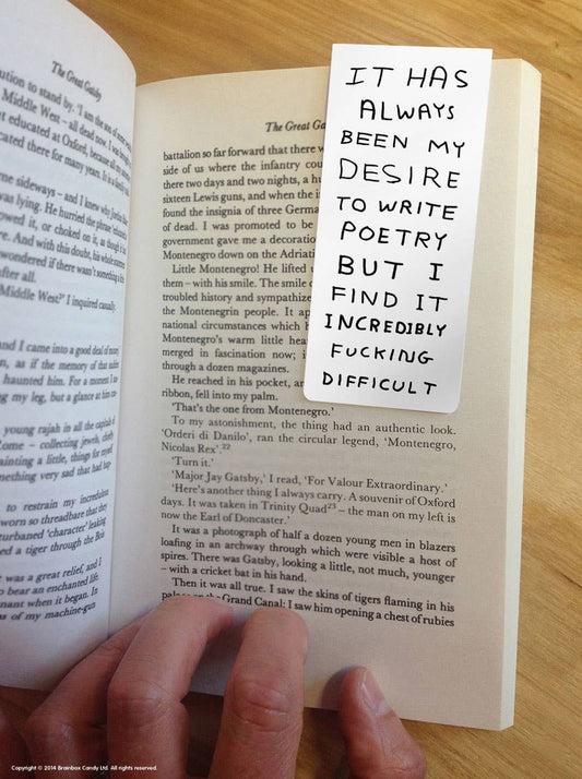 Write Poetry | Magnetic Bookmark x David Shrigley