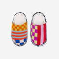 Pattern Patch Slide Slippers | Various Colours