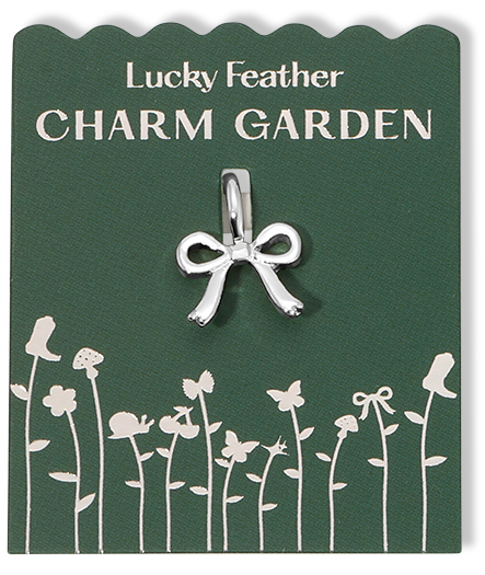 Bow Charm | Silver - Charm Garden