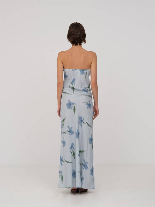 Blue Flower Print Dream Dress