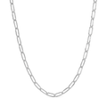 Paperclip Necklace Chain - Silver | Charm Garden