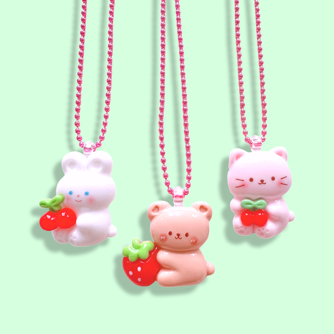 Strawberry Bear Necklace