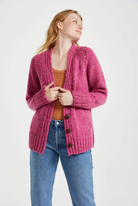 Bonny Glen - Tweed Cardigan | Pink