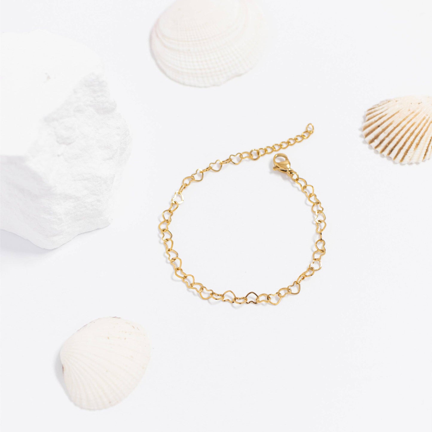 Linked Heart Chain Bracelet | more colours avail