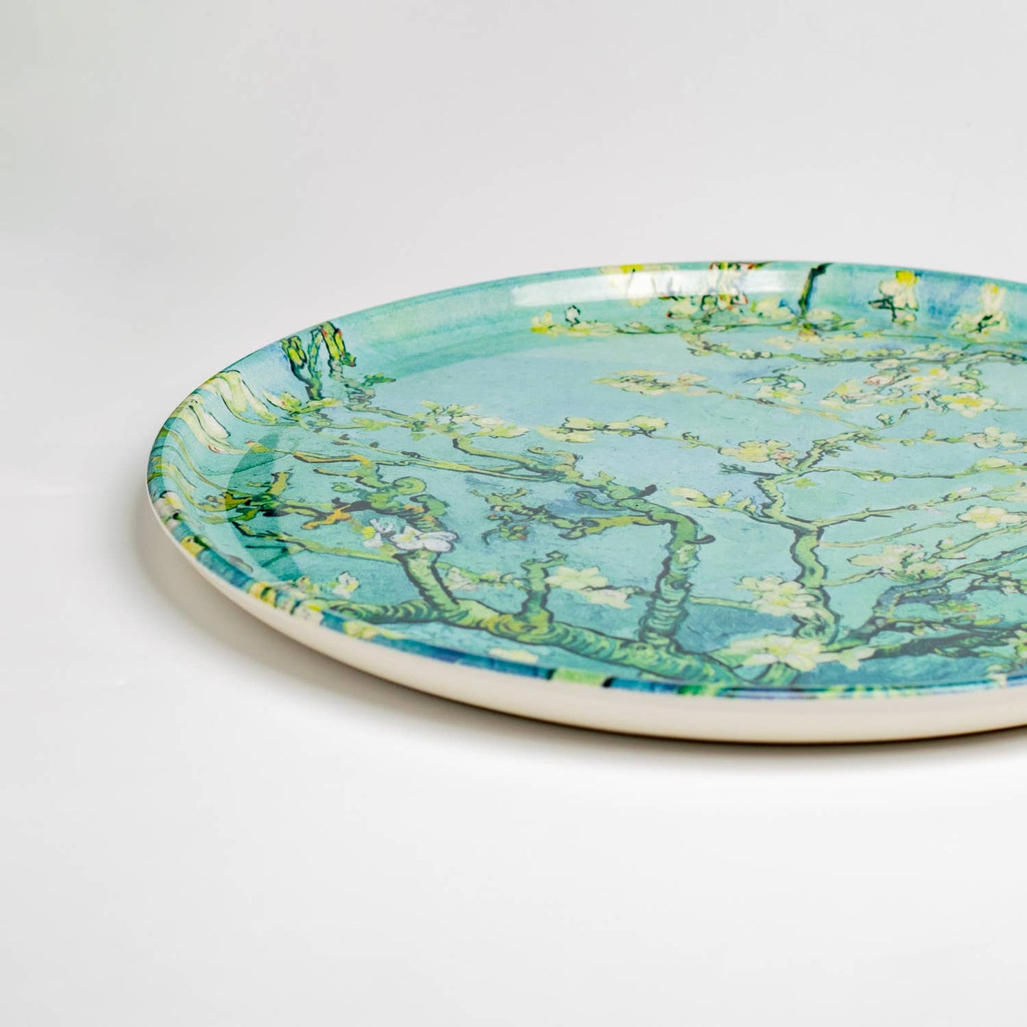 Large Ceramic Pizza Plate | Van Gogh Almond Blossom