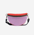 Colorblock Raffia Fanny Pack