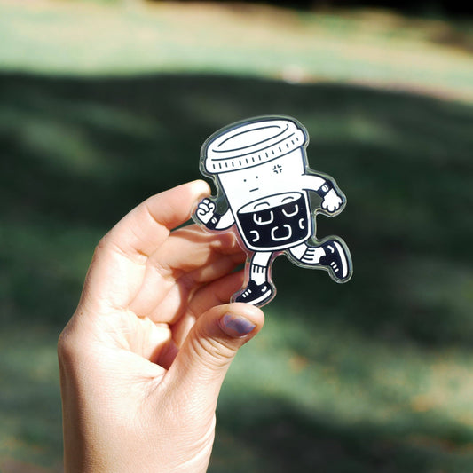 Running On Caffeine | Acrylic Magnet