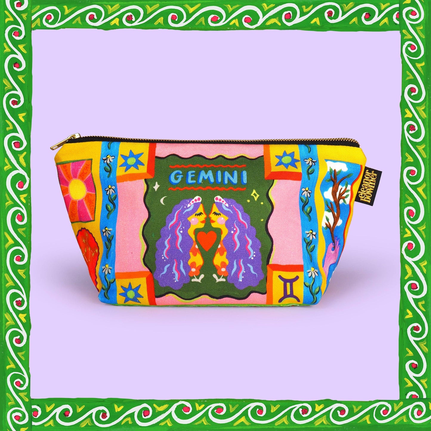 Gemini Zodiac Zip Bag