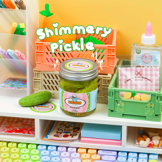 Shimmery Pickle | Clear Slime