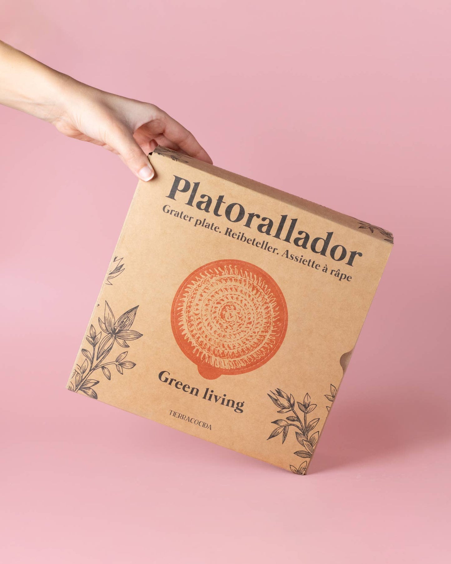 Ceramic Grater Plate - Cherry Pink | Medium