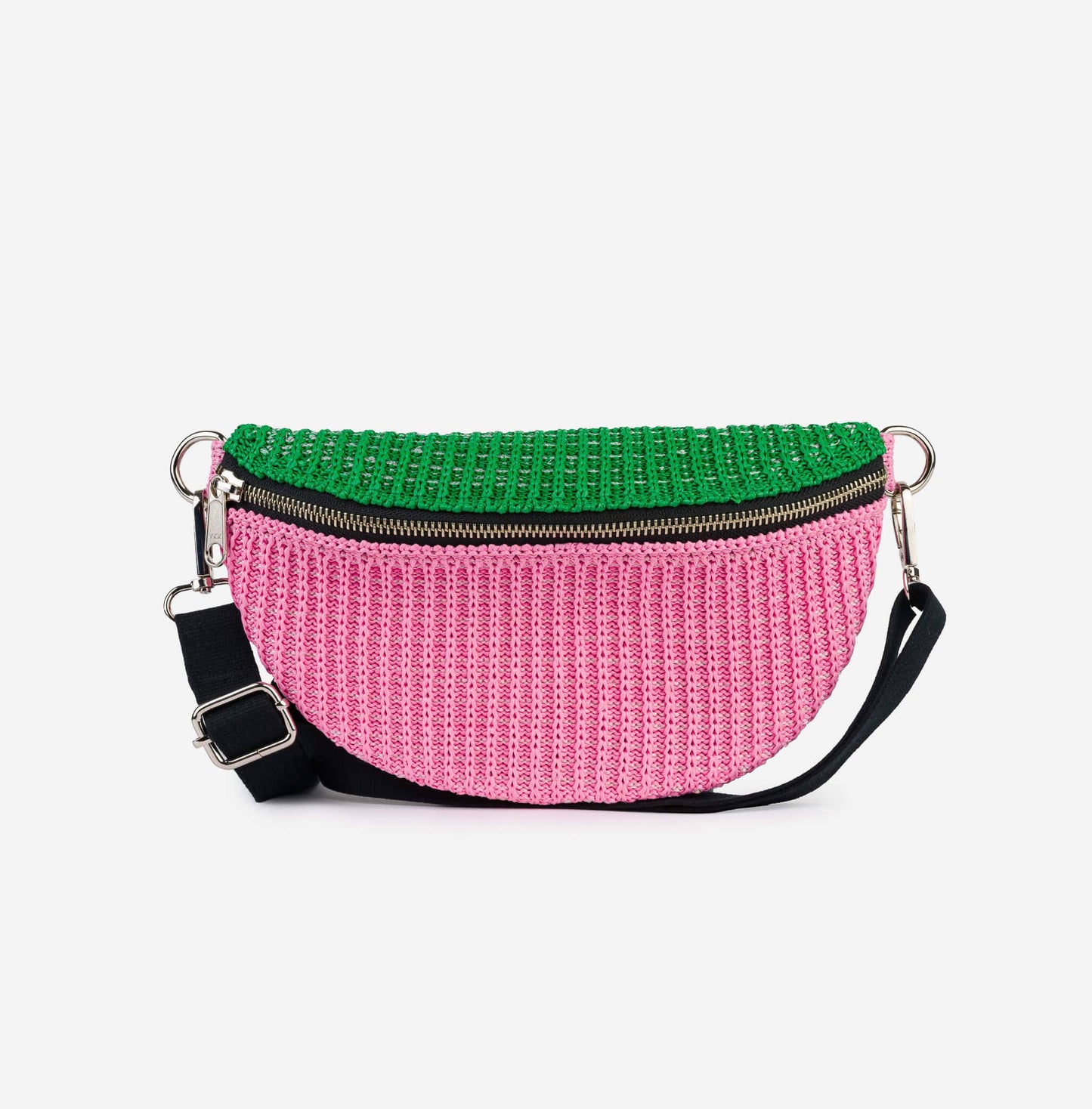 Colorblock Raffia Fanny Pack