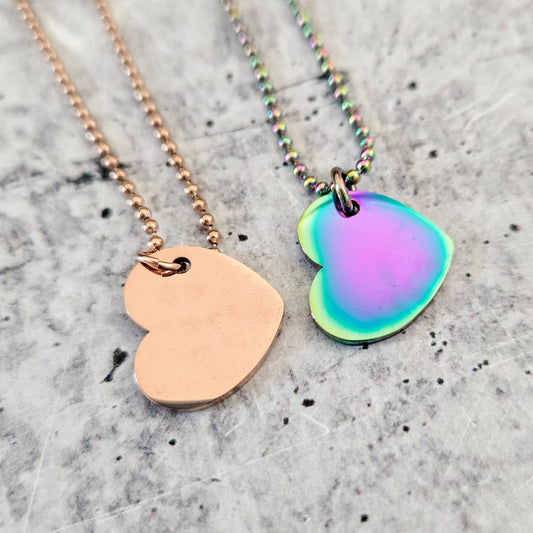 Ahava Heart Rainbow Necklace