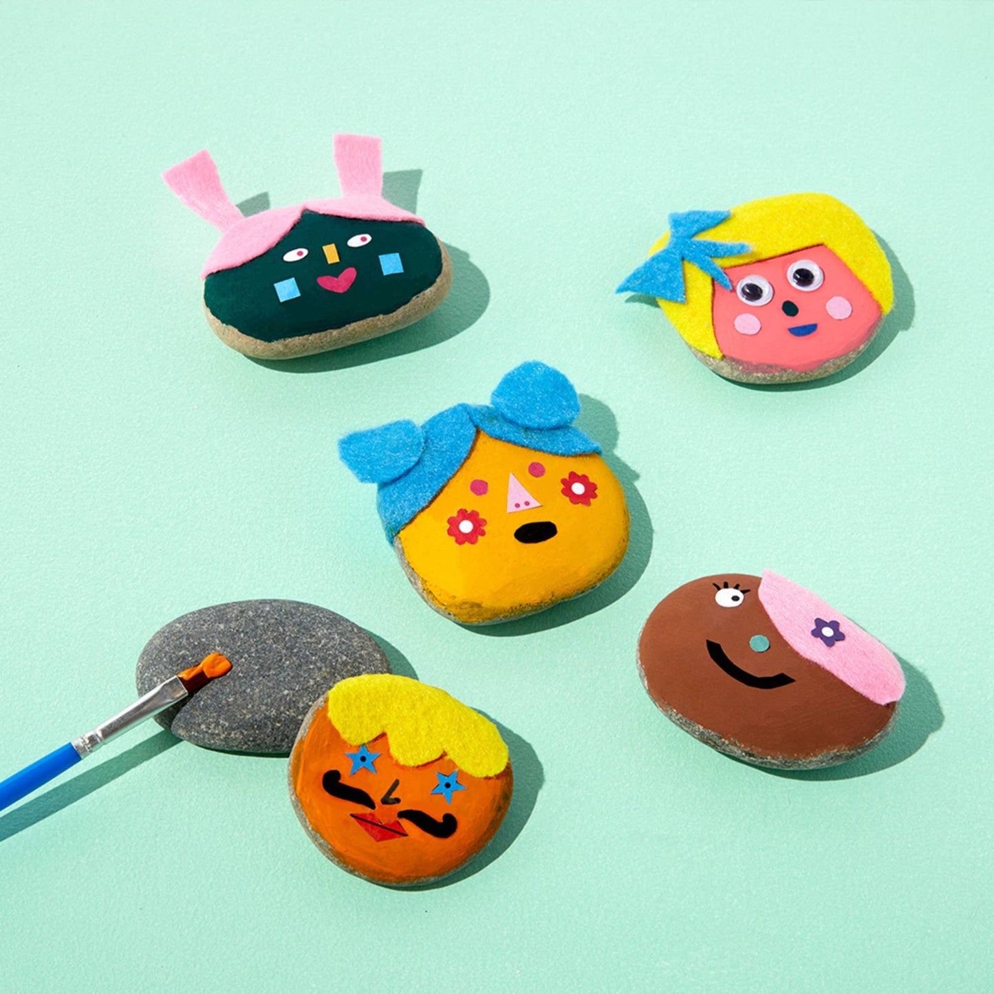 Kids Rock Painting Kit | Cool Faces