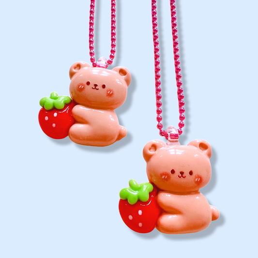Strawberry Bear Necklace
