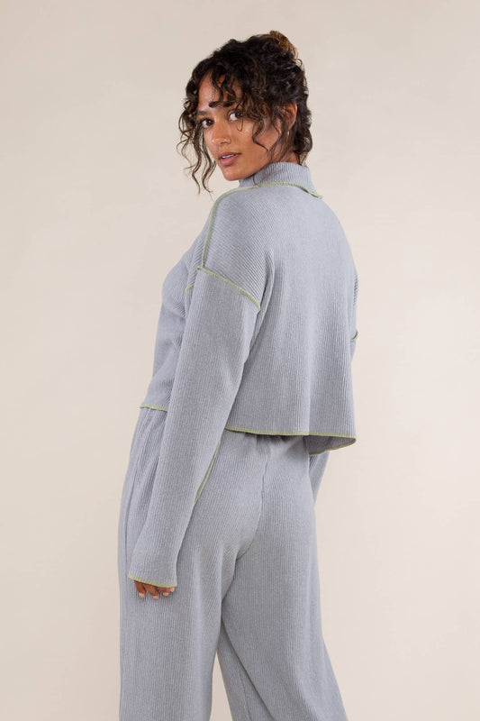 Pleated Turtleneck Top | Winnie