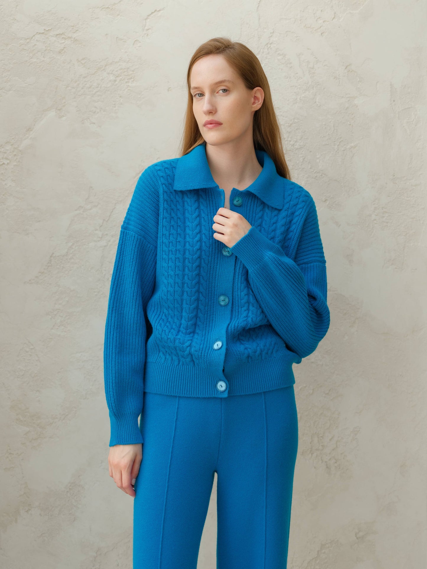Cashmere Polo Knit Cardigan