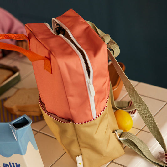 Backpack | Large | Coral Pink + Reed Green