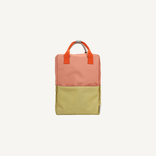 Backpack | Large | Coral Pink + Reed Green