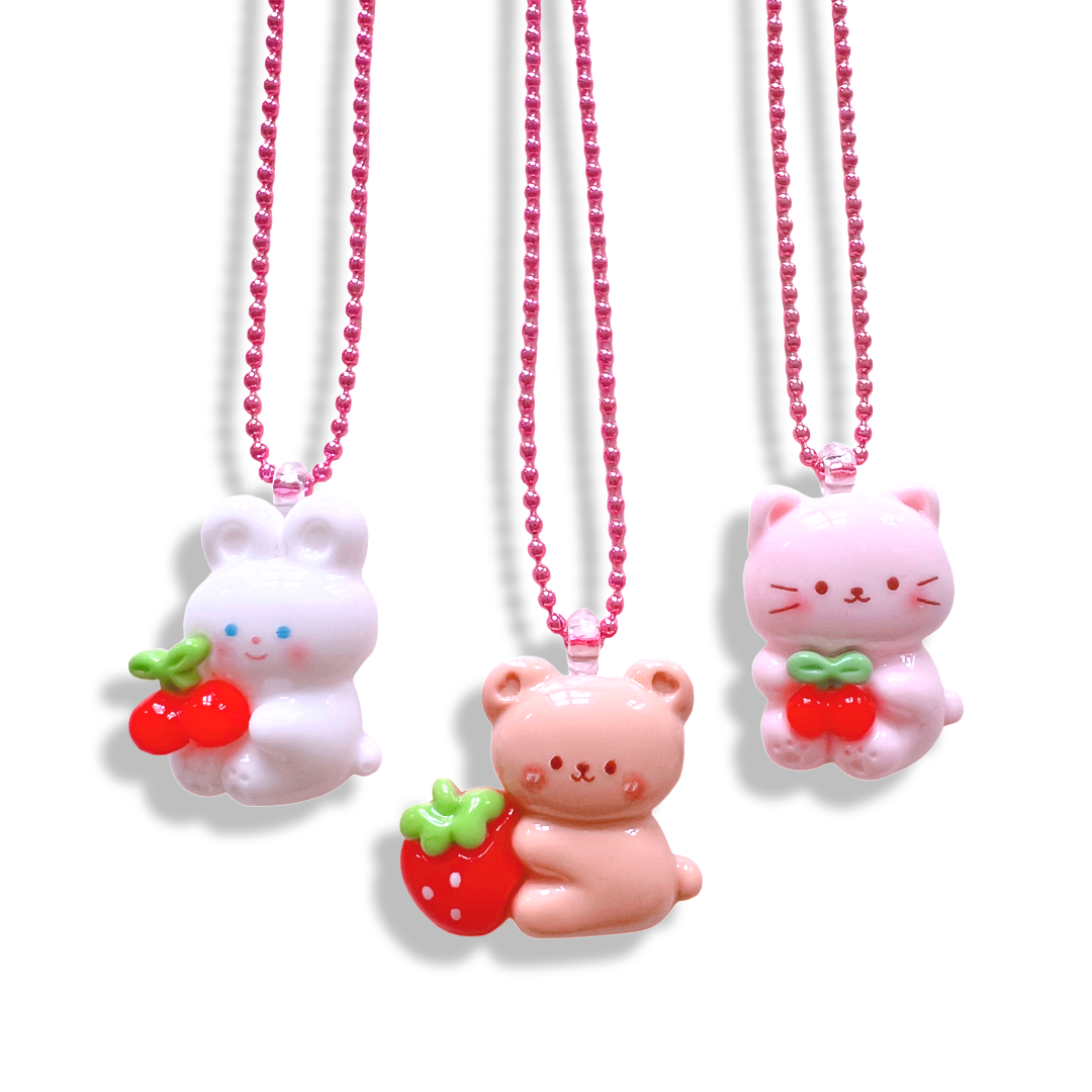 Strawberry Bear Necklace