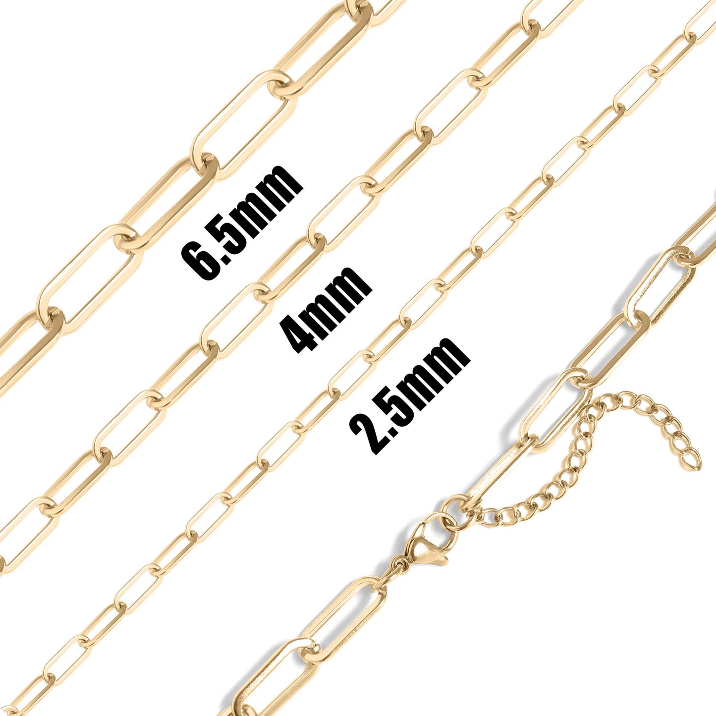Paperclip Chain Necklace | Gold