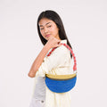 Colorblock Raffia Fanny Pack