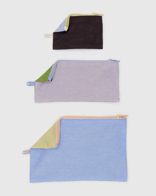 Flat Pouch Set | Pastels Colourblock