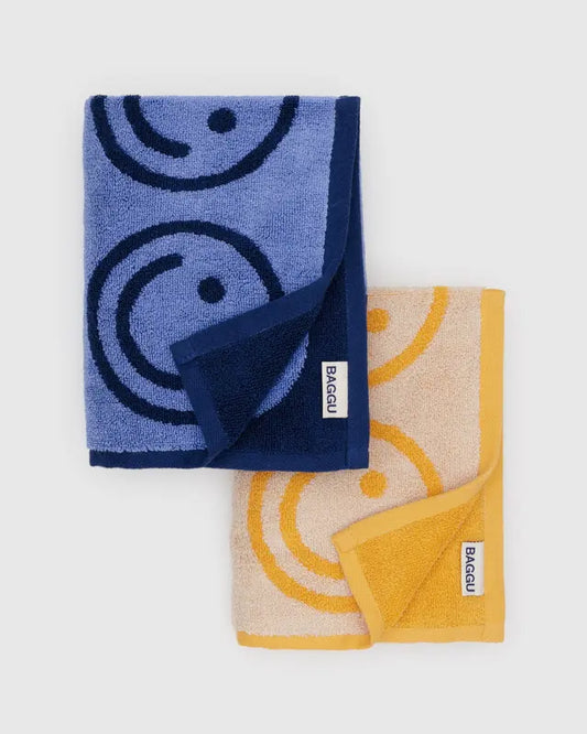 Hand Towel Set of 2 | Happy Blue Marigold