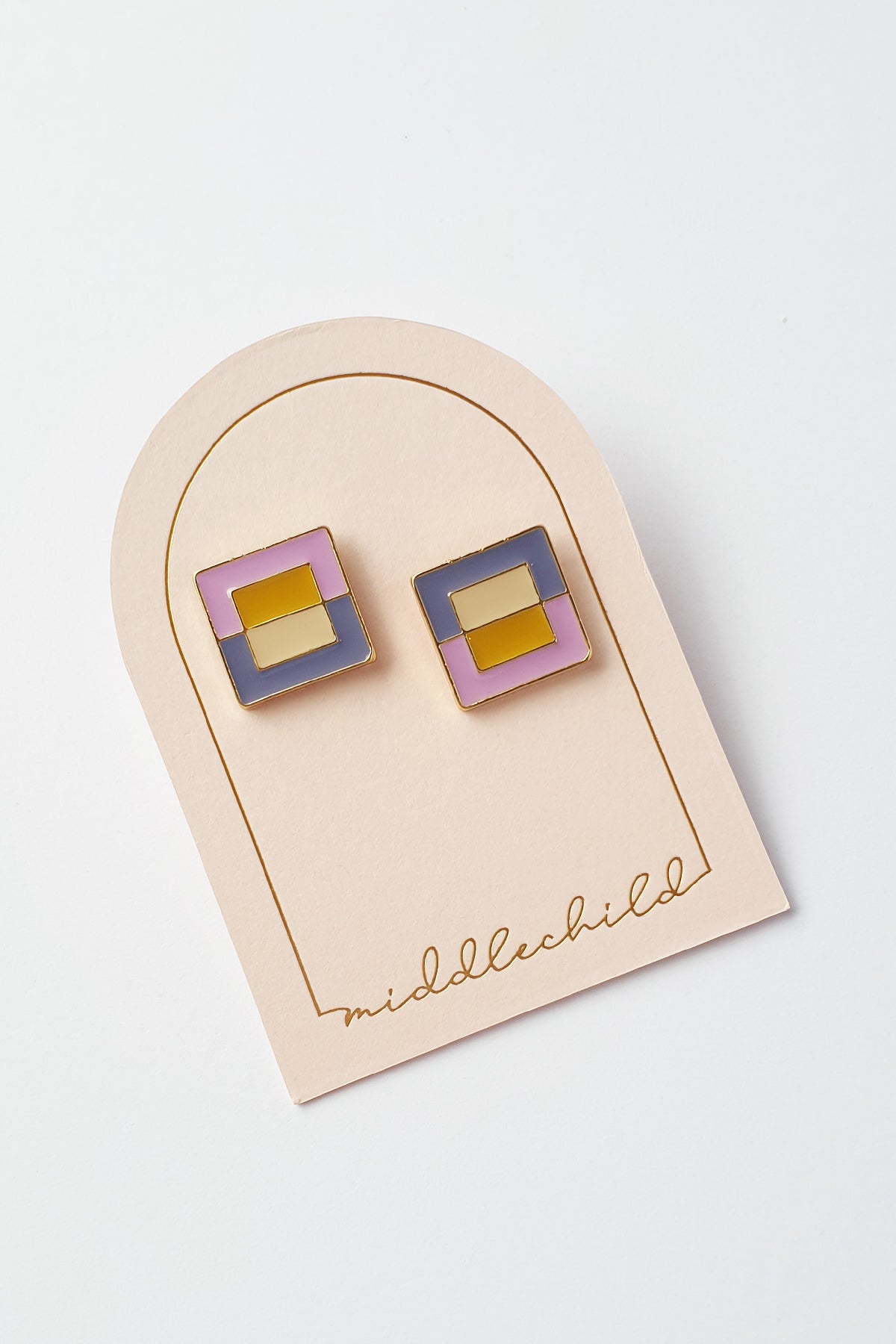 Cubist Studs | Various Colours