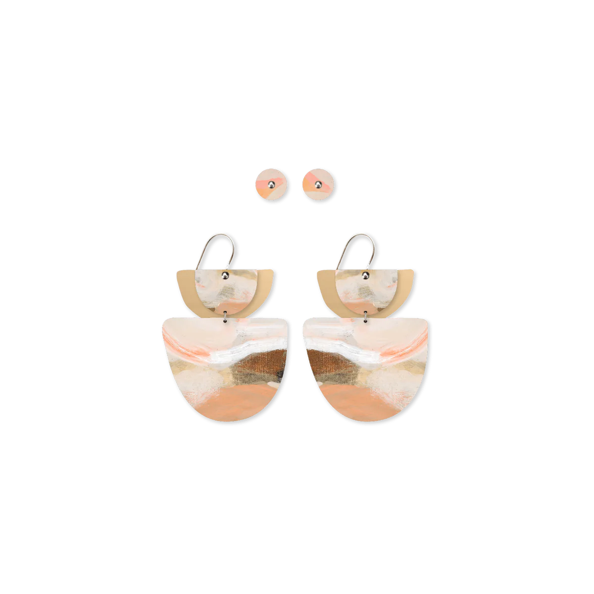 Kiasmin | 2 Sunset Double Bell Drop Earrings