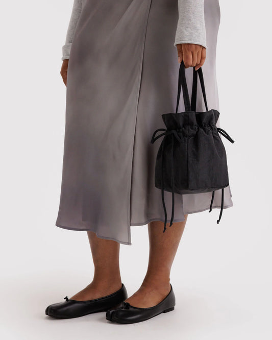 Nylon Drawstring Bag | Black