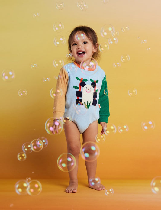 Zoo Crew Blue | Terry Long Sleeve Bodysuit