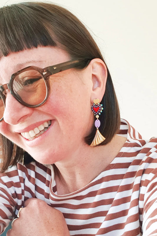 Smitten Earrings | Aubergine