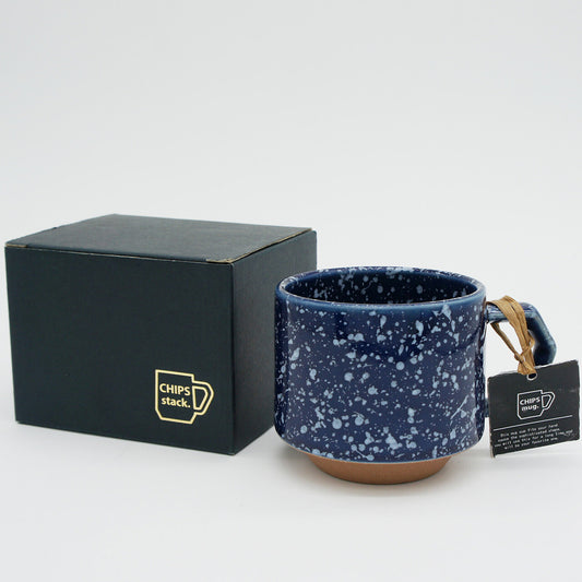 Chips Stack Mug 280ml | Navy-White