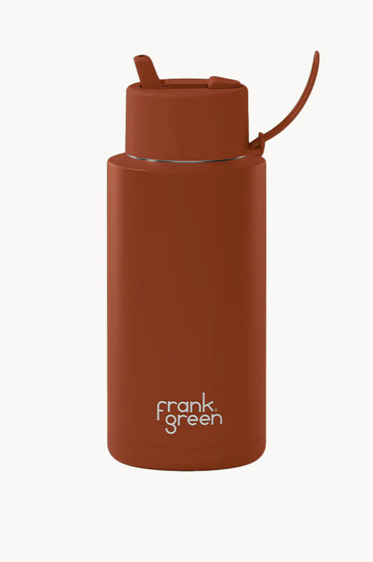 Ceramic Bottle Straw Lid | 34oz Toffee