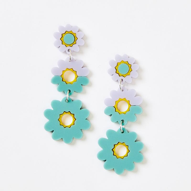 Meadow Earrings | Blue // Seafoam